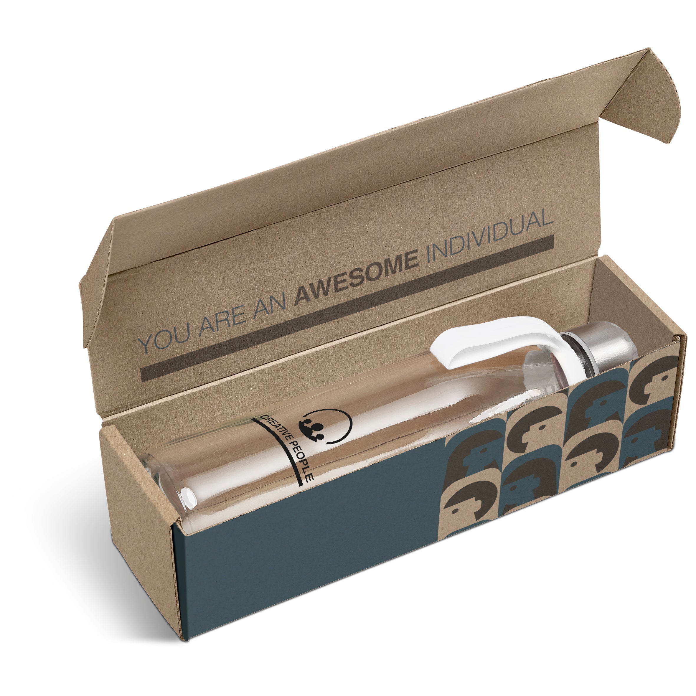 Loopy Bottle in Bianca Custom Gift Box-Solid White-SW
