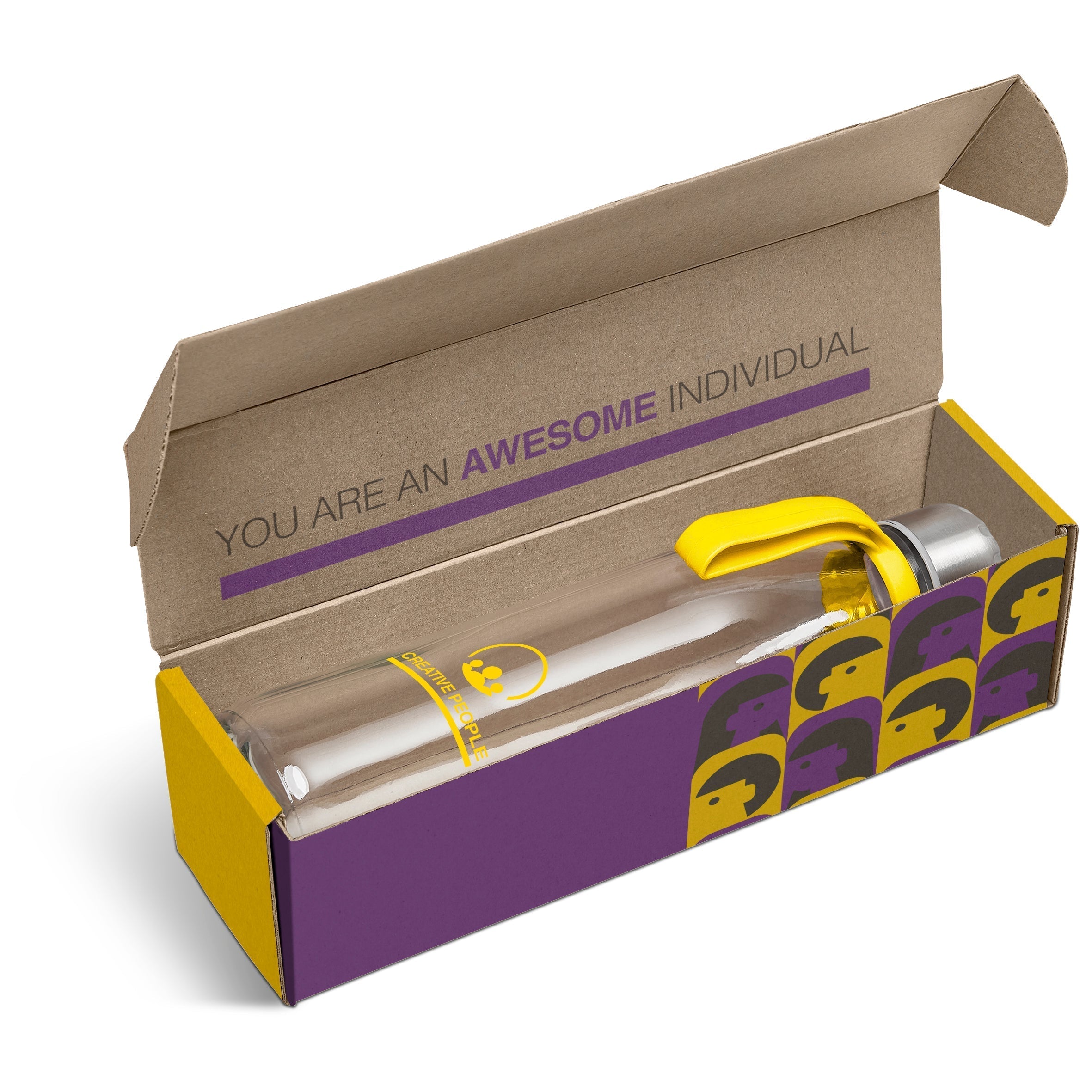 Loopy Bottle in Bianca Custom Gift Box-Yellow-Y