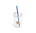 Malibu Double-Wall Frosted Straw Tumbler Blue / BU