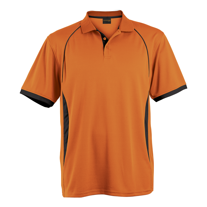 Mens Derby Golfer Orange/Black / XL / Regular - Golf Shirts