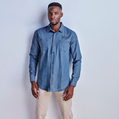 Mens Long Sleeve Eastwood Shirt L / Dark Blue / DB