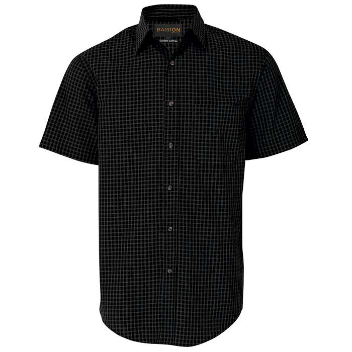 Mens Pioneer Check Lounge Short Sleeve  Black / SML /