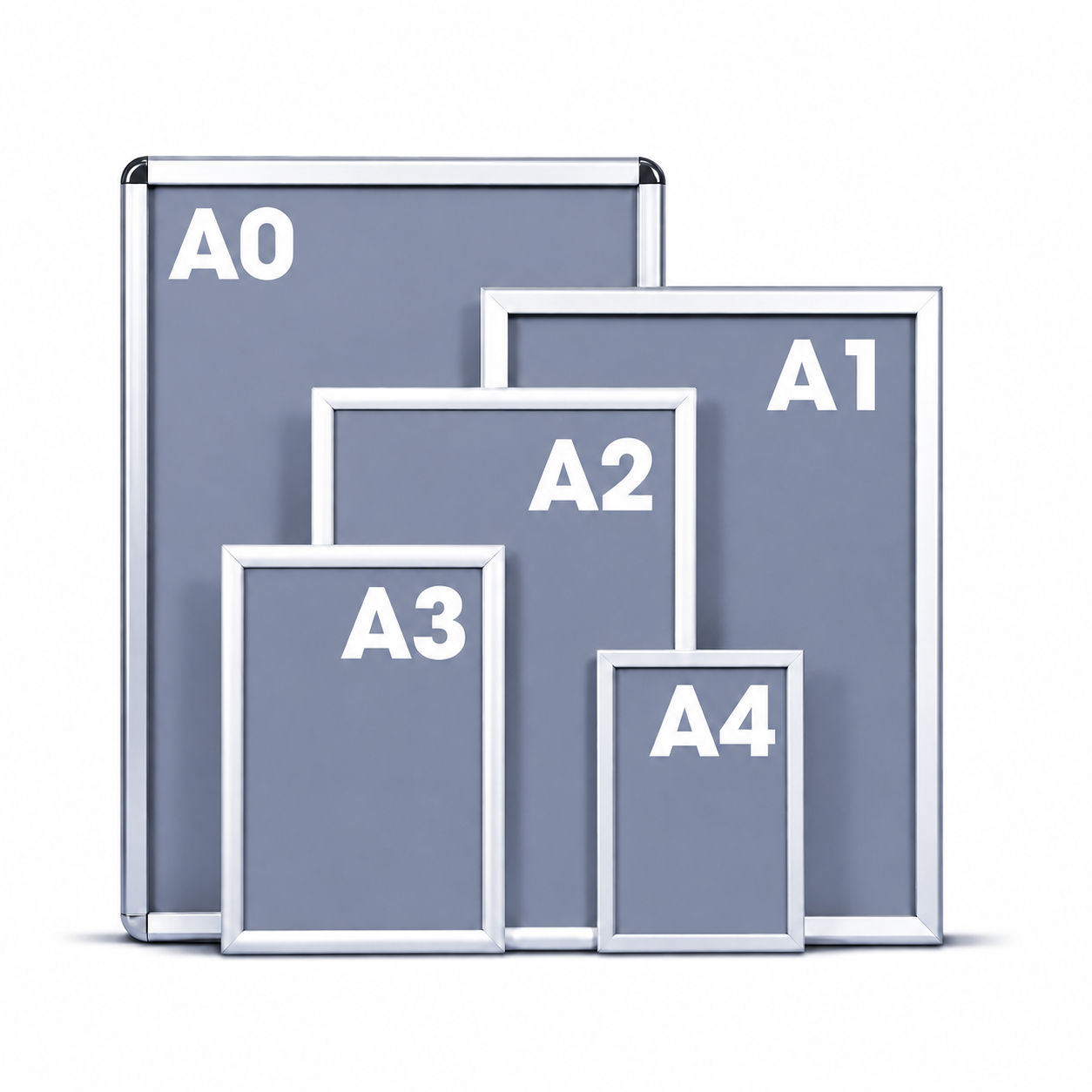 Aluminium Snapper Frames available in A0, A1, A2, A3 and A4 sizes