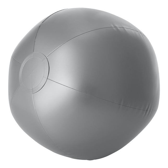Solid Colour Inflatable Beach Ball Silver / STD / Regular - Outdoor