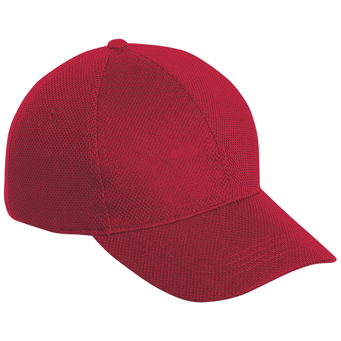 6 Panel Podium Cap  Red / STD / Regular - Caps