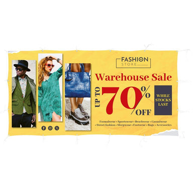 Sublimated Display Fabric Banner 3m x 1.5m - Fence Banners
