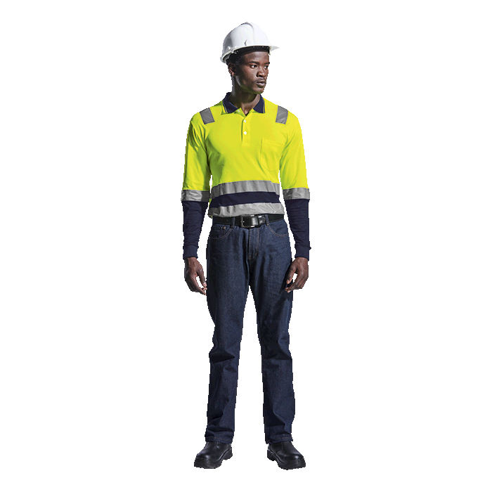 Transit Long Sleeve Golfer - High Visibility